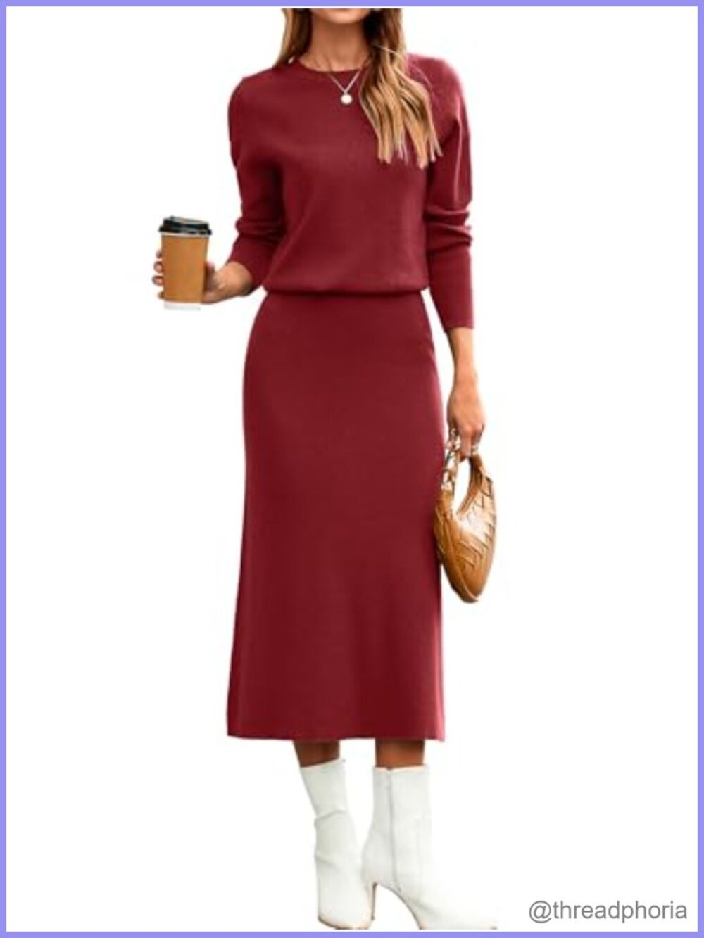 Womens 2 Piece Skirt Set Knit Sweater Dress Fall Outfit